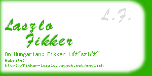 laszlo fikker business card